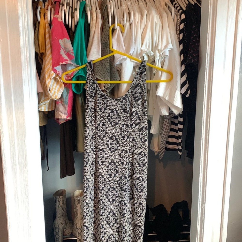 Urban Outfitters Black and Cream Maxi Dress. Fits size XS/S.